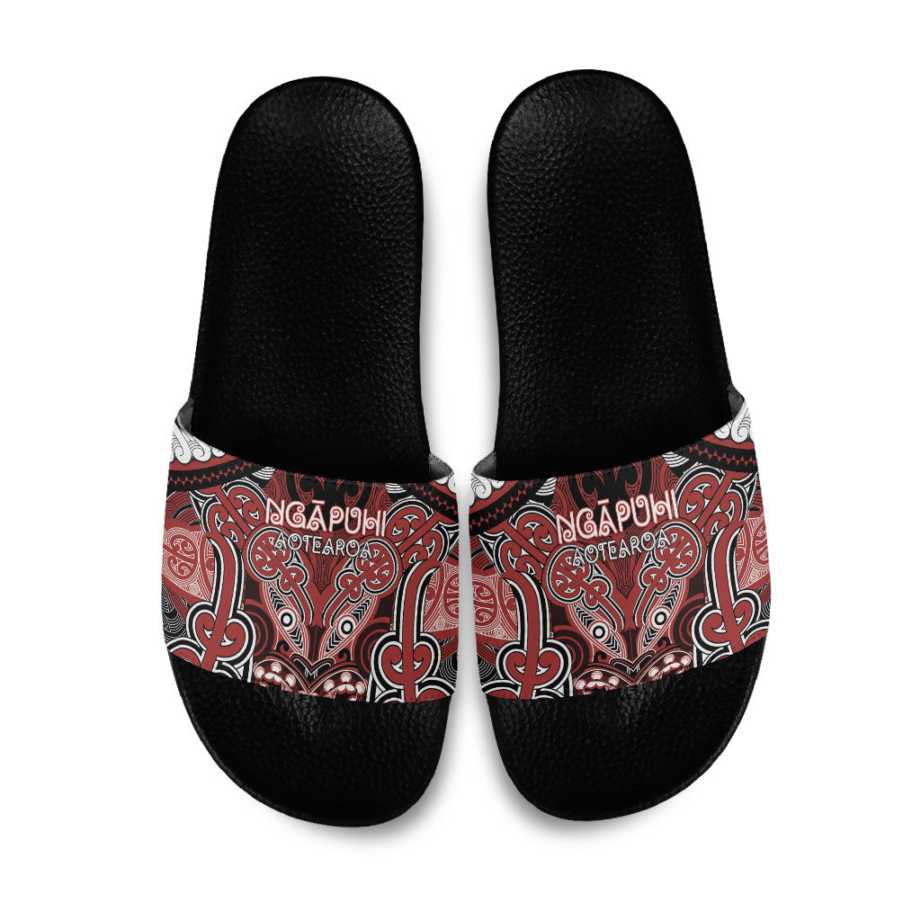 Aotearoa Iwi Ngapuhi Slide Sandals Maori Kowhaiwhai Pattern