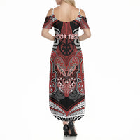 Aotearoa Iwi Ngapuhi Personalised Summer Maxi Dress Maori Kowhaiwhai Pattern