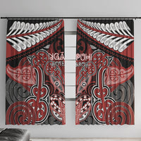 Aotearoa Iwi Ngapuhi Window Curtain Maori Kowhaiwhai Pattern