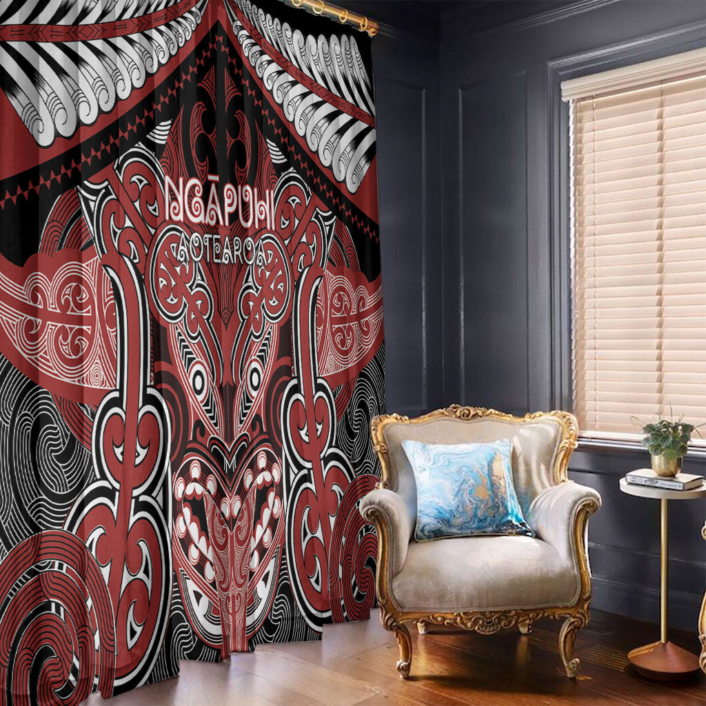 Aotearoa Iwi Ngapuhi Window Curtain Maori Kowhaiwhai Pattern