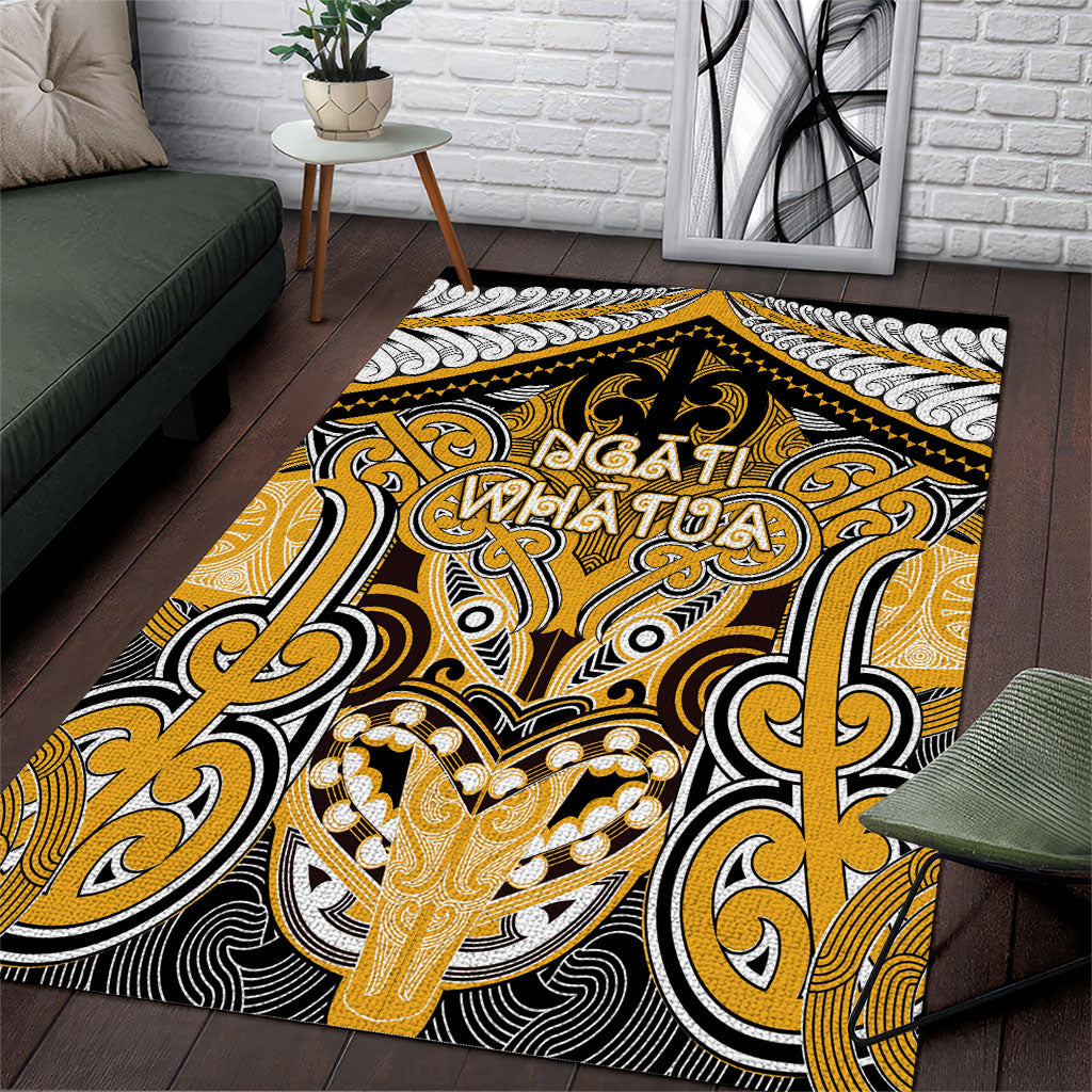Aotearoa Iwi Ngati Whatua Area Rug Maori Kowhaiwhai Pattern