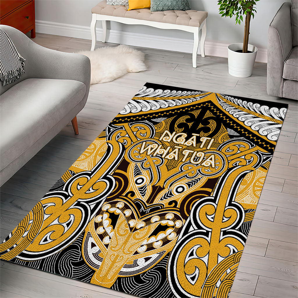 Aotearoa Iwi Ngati Whatua Area Rug Maori Kowhaiwhai Pattern
