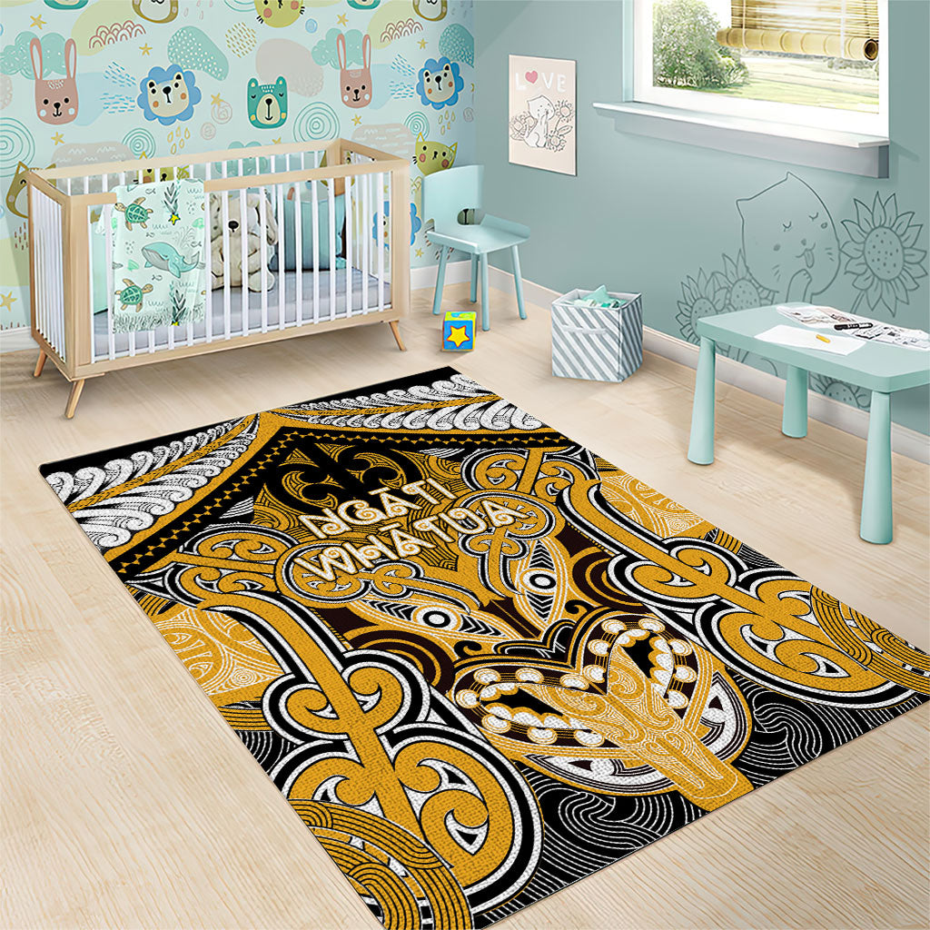Aotearoa Iwi Ngati Whatua Area Rug Maori Kowhaiwhai Pattern