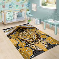 Aotearoa Iwi Ngati Whatua Area Rug Maori Kowhaiwhai Pattern