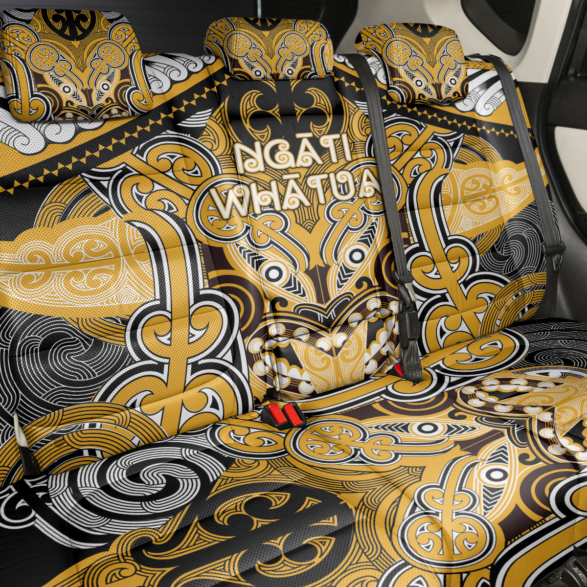 Aotearoa Iwi Ngati Whatua Back Car Seat Cover Maori Kowhaiwhai Pattern
