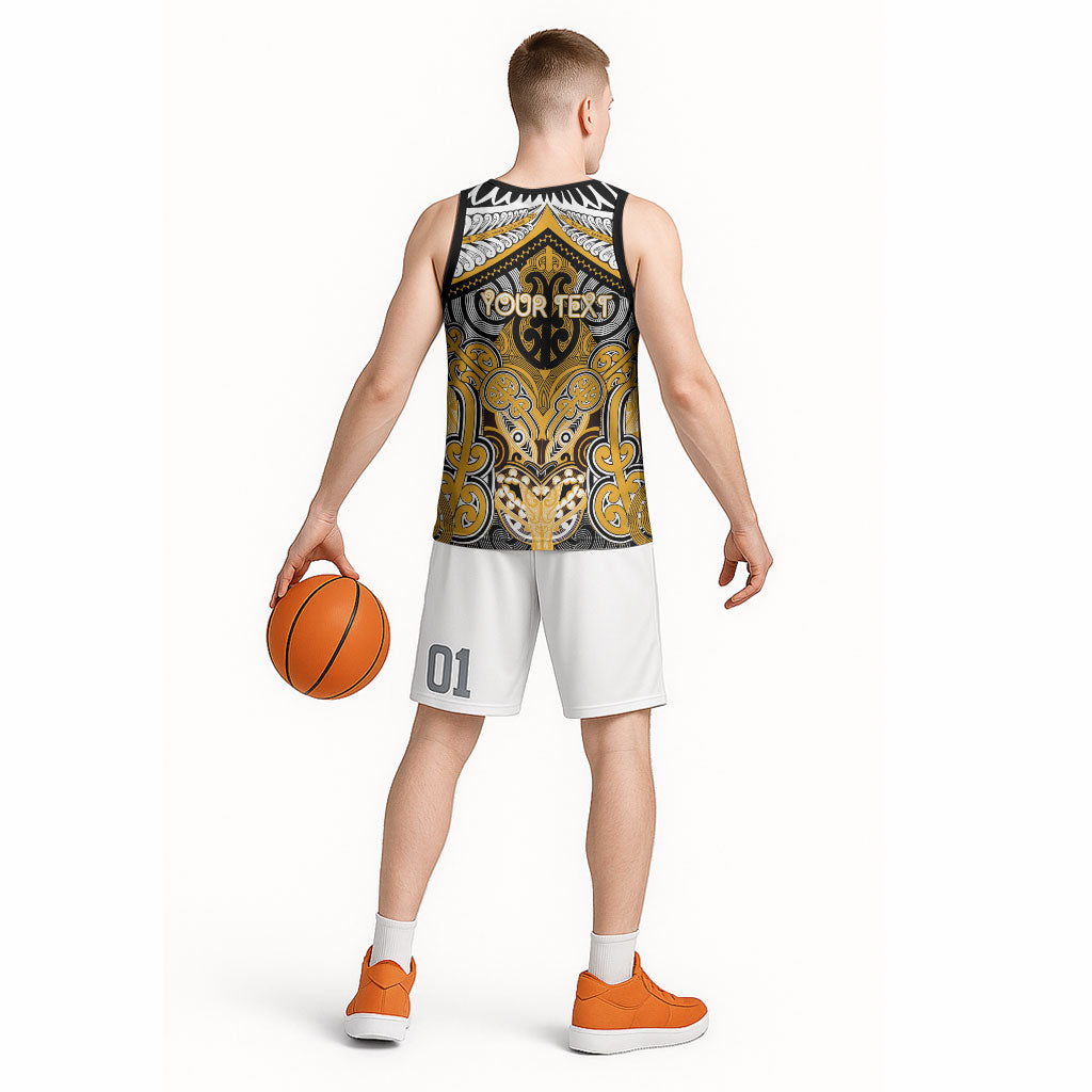 Aotearoa Iwi Ngati Whatua Personalised Basketball Jersey Maori Kowhaiwhai Pattern