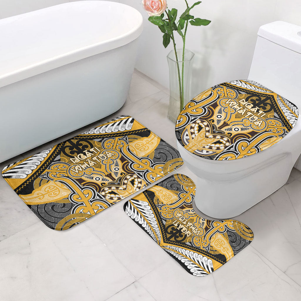 Aotearoa Iwi Ngati Whatua Bathroom Set Maori Kowhaiwhai Pattern