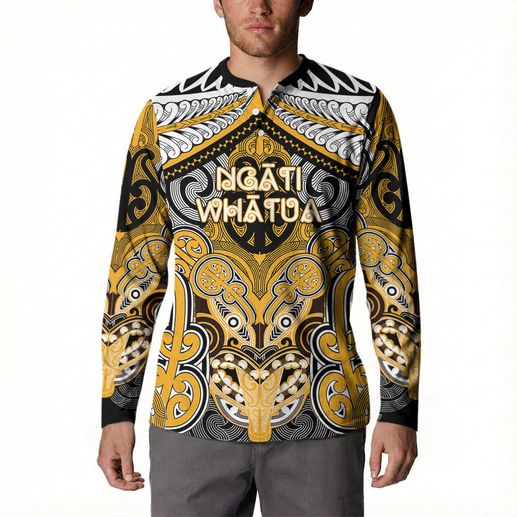 Aotearoa Iwi Ngati Whatua Personalised Button Sweatshirt Maori Kowhaiwhai Pattern