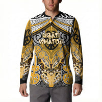 Aotearoa Iwi Ngati Whatua Personalised Button Sweatshirt Maori Kowhaiwhai Pattern