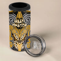 Aotearoa Iwi Ngati Whatua Personalised 4 in 1 Can Cooler Tumbler Maori Kowhaiwhai Pattern