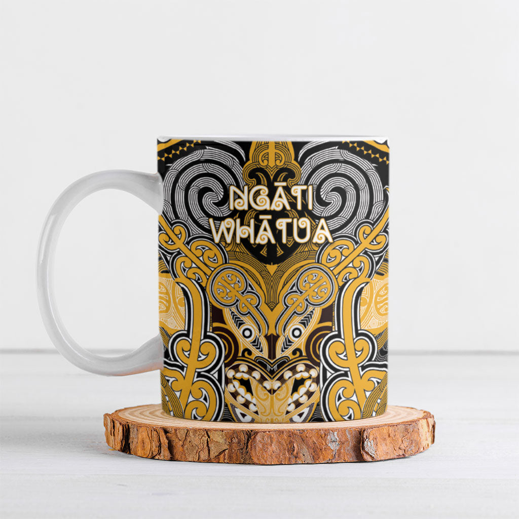Aotearoa Iwi Ngati Whatua Personalised Ceramic Mug Maori Kowhaiwhai Pattern