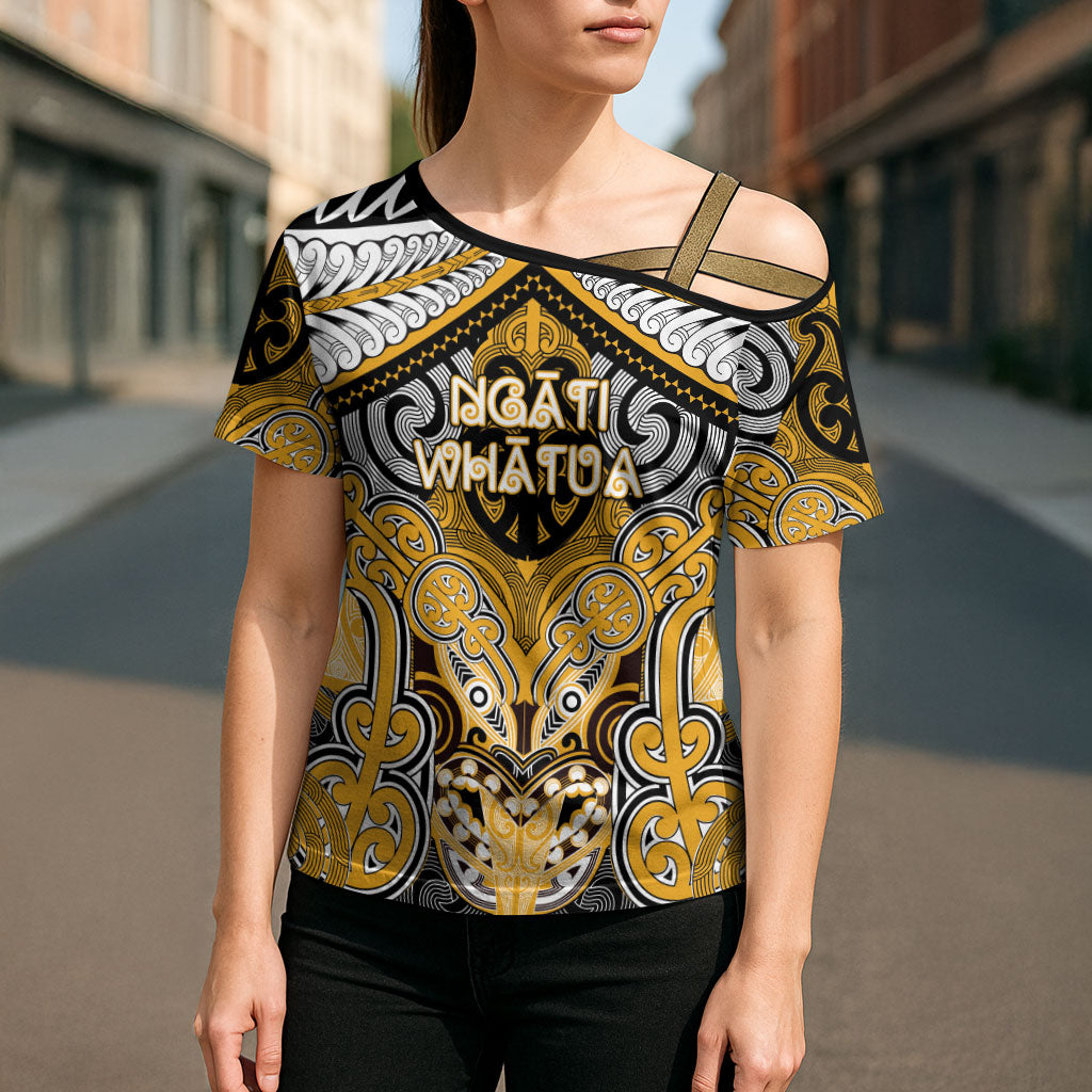 Aotearoa Iwi Ngati Whatua Personalised Cross Shoulder Shirt Maori Kowhaiwhai Pattern