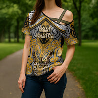 Aotearoa Iwi Ngati Whatua Personalised Cross Shoulder Shirt Maori Kowhaiwhai Pattern