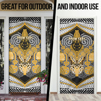 Aotearoa Iwi Ngati Whatua Personalised Door Cover Maori Kowhaiwhai Pattern