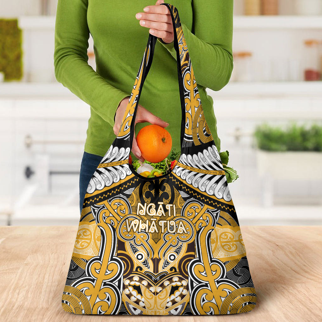 Aotearoa Iwi Ngati Whatua Grocery Bag Maori Kowhaiwhai Pattern