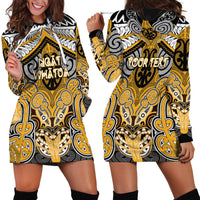 Aotearoa Iwi Ngati Whatua Personalised Hoodie Dress Maori Kowhaiwhai Pattern