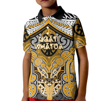 Aotearoa Iwi Ngati Whatua Personalised Kid Polo Shirt Maori Kowhaiwhai Pattern