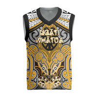 Aotearoa Iwi Ngati Whatua Personalised Christmas Knitted V-Neck Vest Maori Kowhaiwhai Pattern