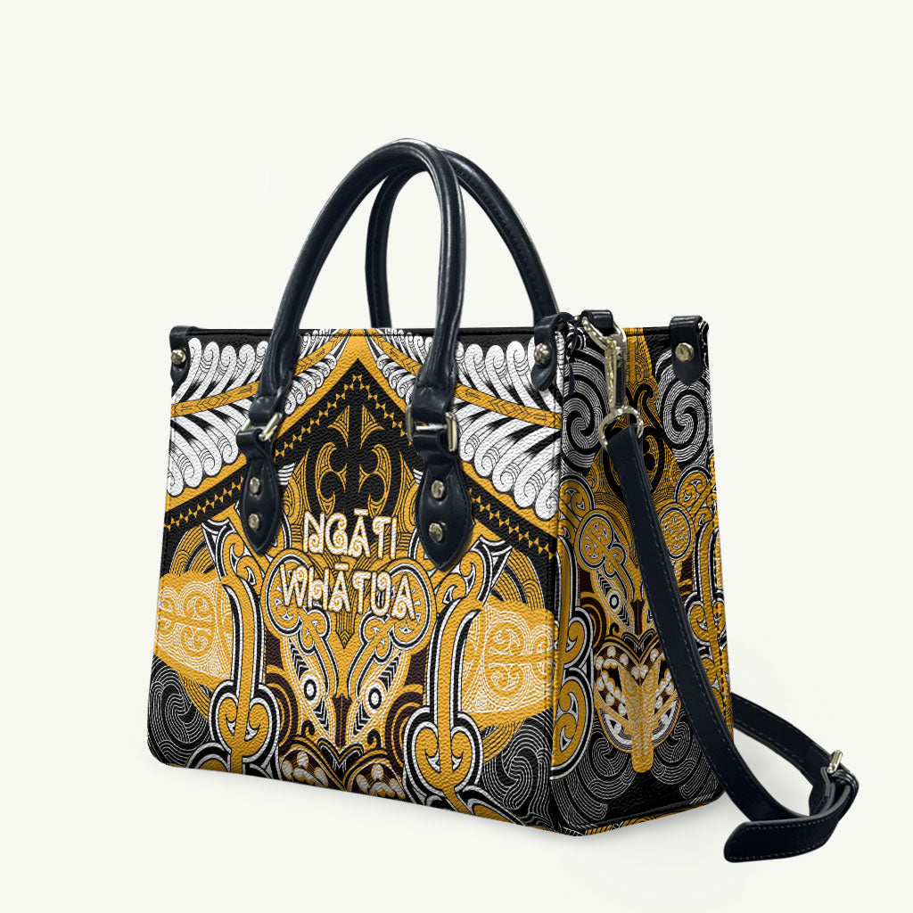 Aotearoa Iwi Ngati Whatua Leather Bag Maori Kowhaiwhai Pattern