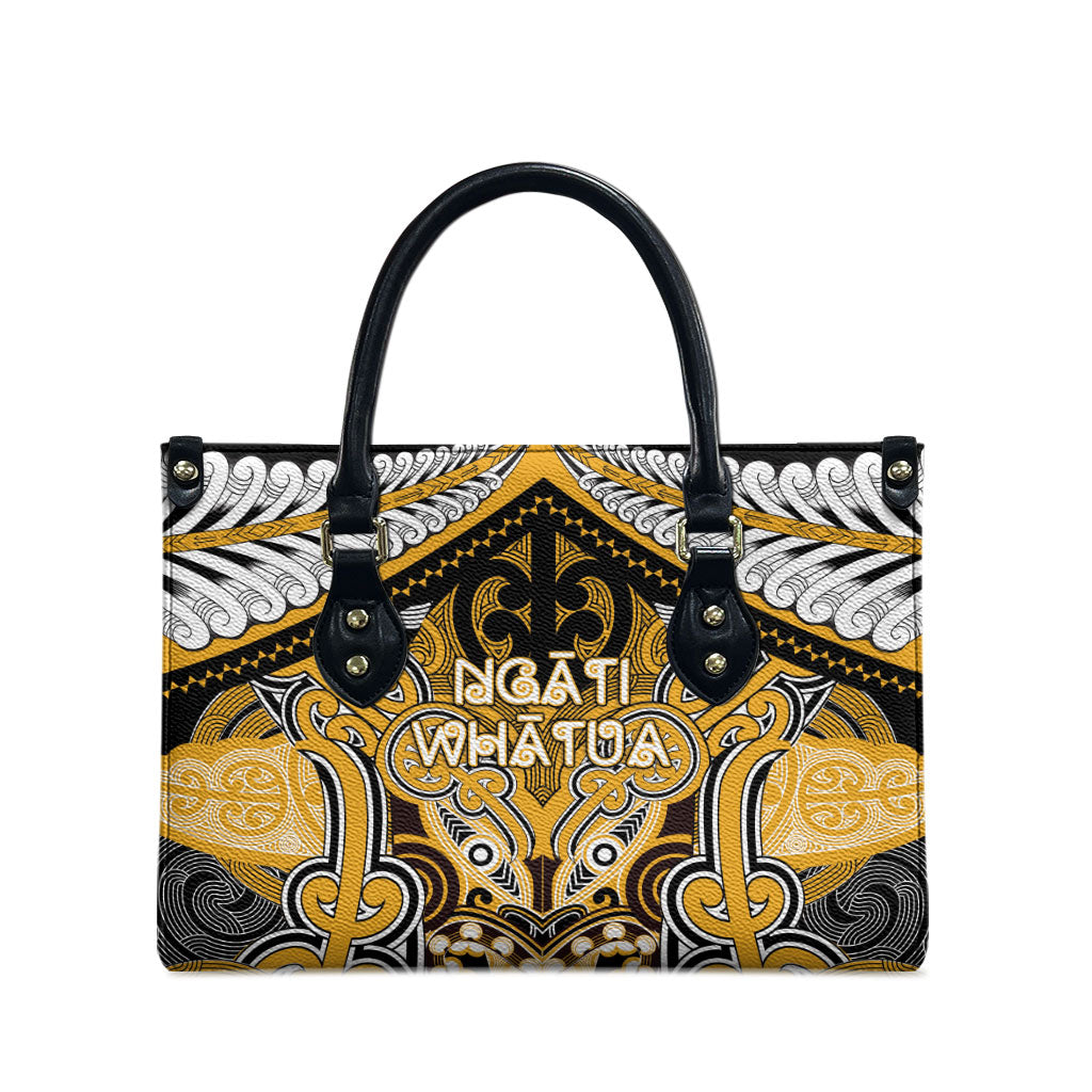 Aotearoa Iwi Ngati Whatua Leather Bag Maori Kowhaiwhai Pattern