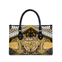 Aotearoa Iwi Ngati Whatua Leather Bag Maori Kowhaiwhai Pattern