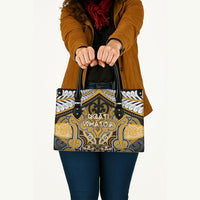 Aotearoa Iwi Ngati Whatua Leather Bag Maori Kowhaiwhai Pattern