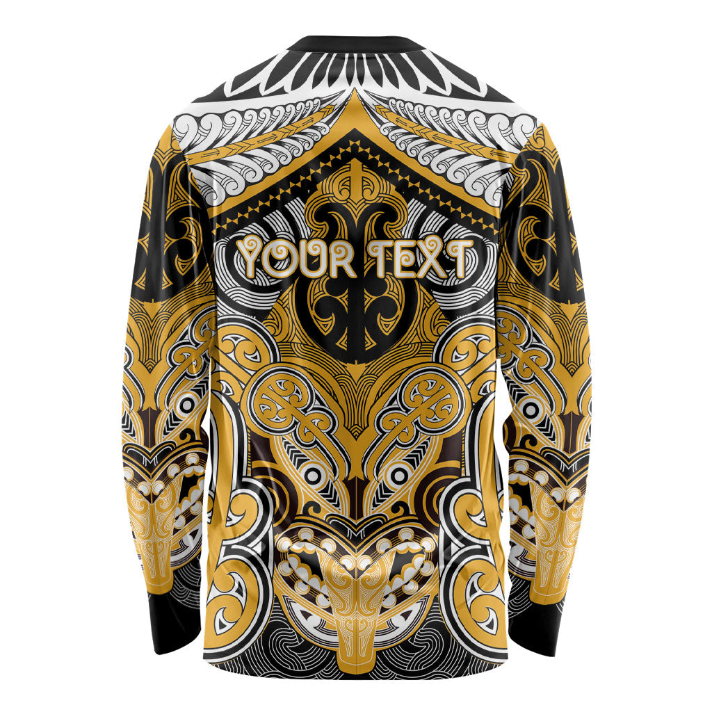 Aotearoa Iwi Ngati Whatua Personalised Long Sleeve Shirt Maori Kowhaiwhai Pattern