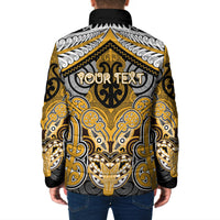 Aotearoa Iwi Ngati Whatua Personalised Padded Jacket Maori Kowhaiwhai Pattern