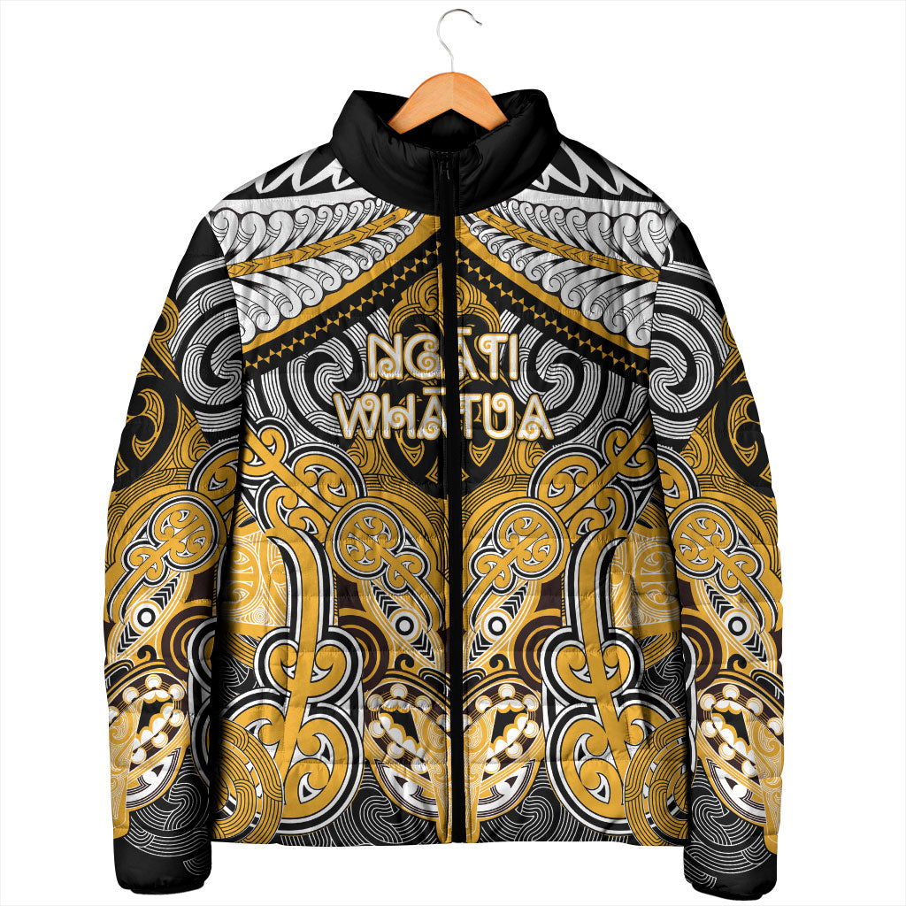 Aotearoa Iwi Ngati Whatua Personalised Padded Jacket Maori Kowhaiwhai Pattern