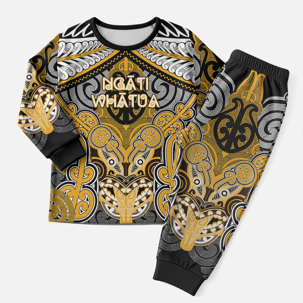 Aotearoa Iwi Ngati Whatua Personalised Christmas Pajama Set Maori Kowhaiwhai Pattern