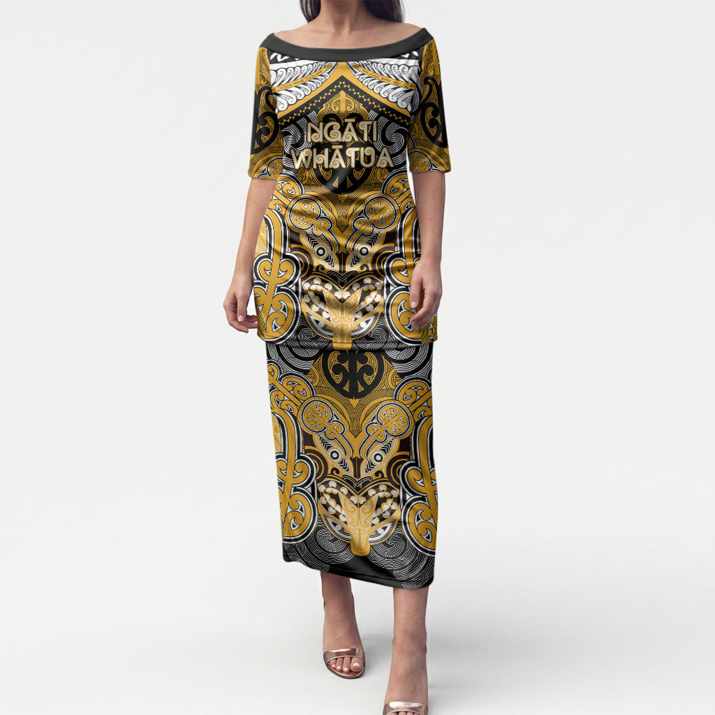 Aotearoa Iwi Ngati Whatua Personalised Puletasi Maori Kowhaiwhai Pattern