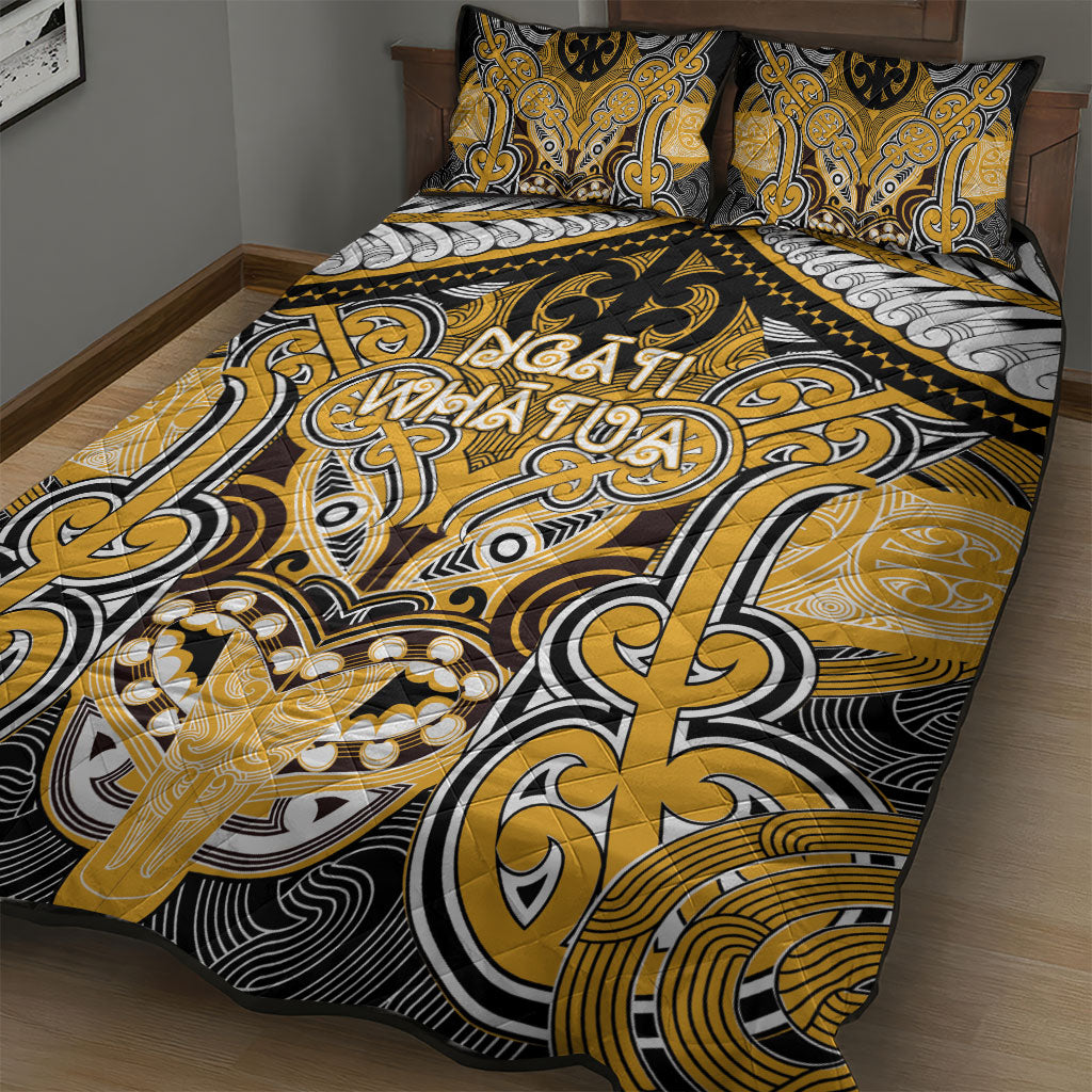 Aotearoa Iwi Ngati Whatua Quilt Bed Set Maori Kowhaiwhai Pattern