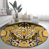 Aotearoa Iwi Ngati Whatua Round Carpet Maori Kowhaiwhai Pattern