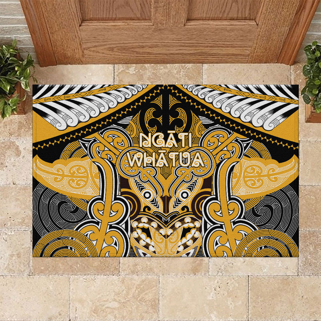 Aotearoa Iwi Ngati Whatua Rubber Doormat Maori Kowhaiwhai Pattern