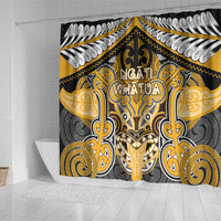 Aotearoa Iwi Ngati Whatua Shower Curtain Maori Kowhaiwhai Pattern