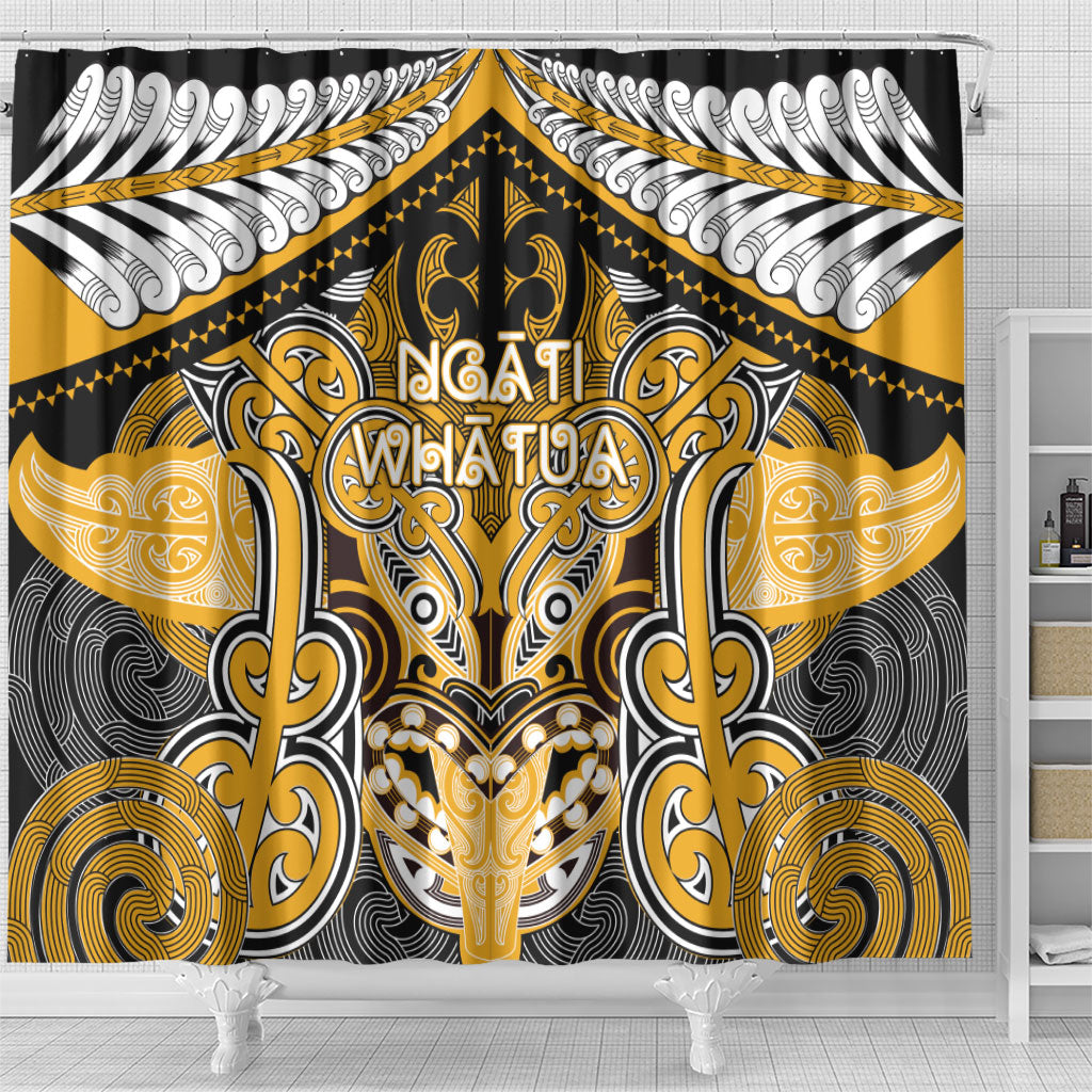Aotearoa Iwi Ngati Whatua Shower Curtain Maori Kowhaiwhai Pattern