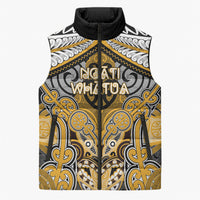 Aotearoa Iwi Ngati Whatua Personalised Sleeveless Puffer Jacket Maori Kowhaiwhai Pattern