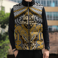 Aotearoa Iwi Ngati Whatua Personalised Sleeveless Puffer Jacket Maori Kowhaiwhai Pattern