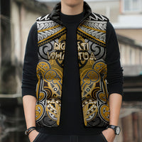 Aotearoa Iwi Ngati Whatua Personalised Sleeveless Puffer Jacket Maori Kowhaiwhai Pattern