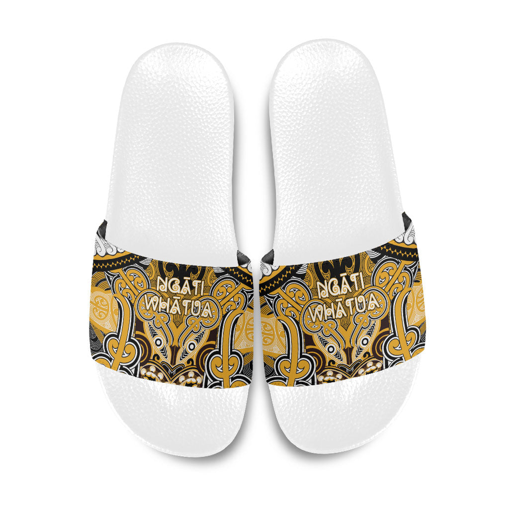 Aotearoa Iwi Ngati Whatua Slide Sandals Maori Kowhaiwhai Pattern