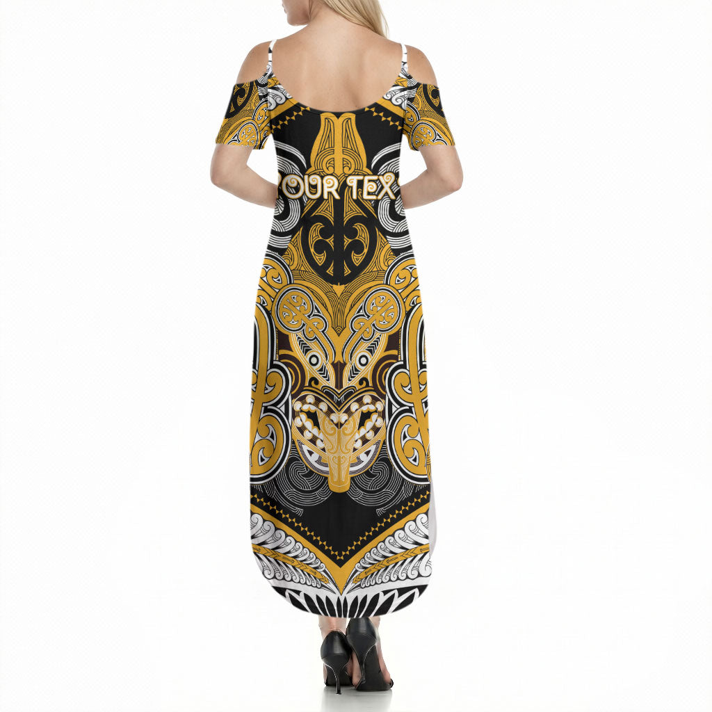 Aotearoa Iwi Ngati Whatua Personalised Summer Maxi Dress Maori Kowhaiwhai Pattern