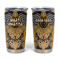 Aotearoa Iwi Ngati Whatua Personalised Tumbler Cup Maori Kowhaiwhai Pattern