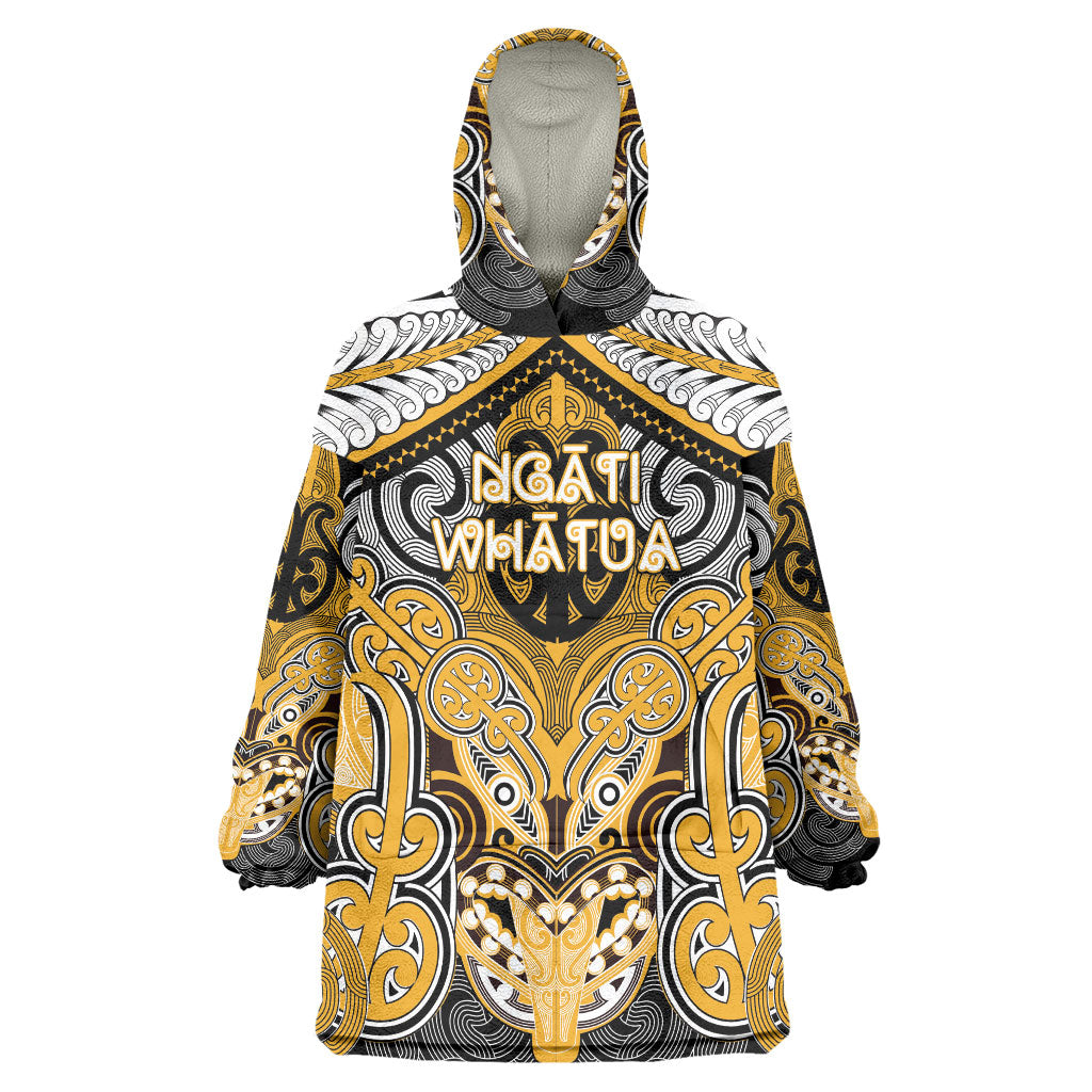 Aotearoa Iwi Ngati Whatua Personalised Wearable Blanket Hoodie Maori Kowhaiwhai Pattern