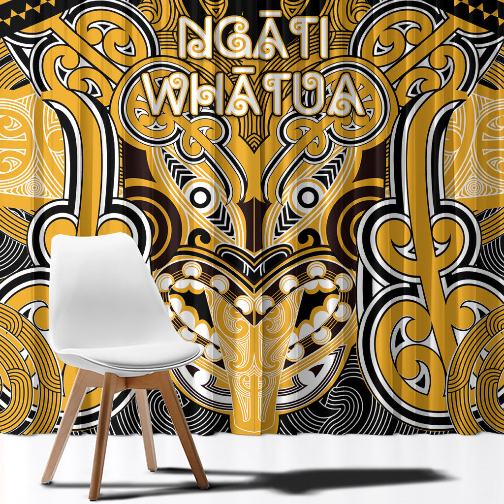 Aotearoa Iwi Ngati Whatua Window Curtain Maori Kowhaiwhai Pattern