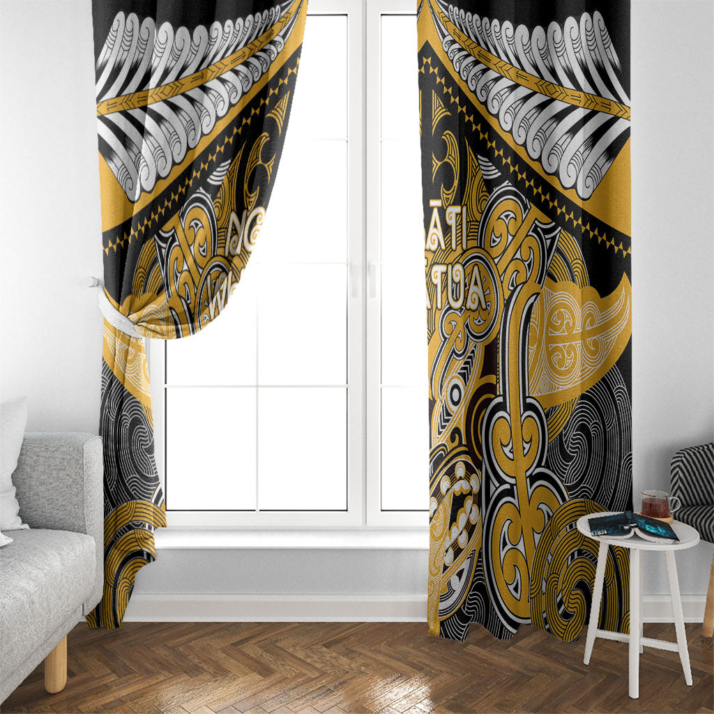 Aotearoa Iwi Ngati Whatua Window Curtain Maori Kowhaiwhai Pattern