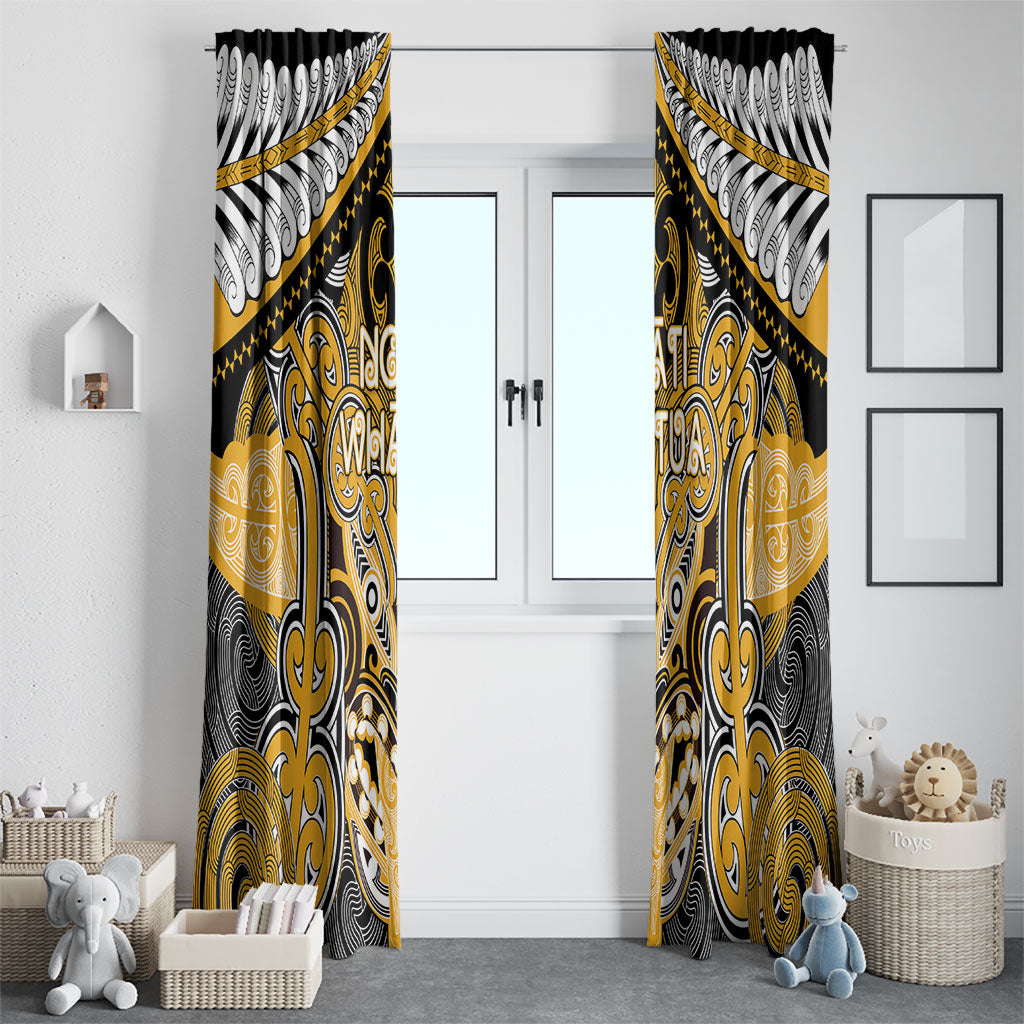Aotearoa Iwi Ngati Whatua Window Curtain Maori Kowhaiwhai Pattern