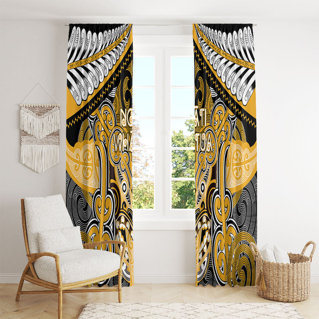 Aotearoa Iwi Ngati Whatua Window Curtain Maori Kowhaiwhai Pattern