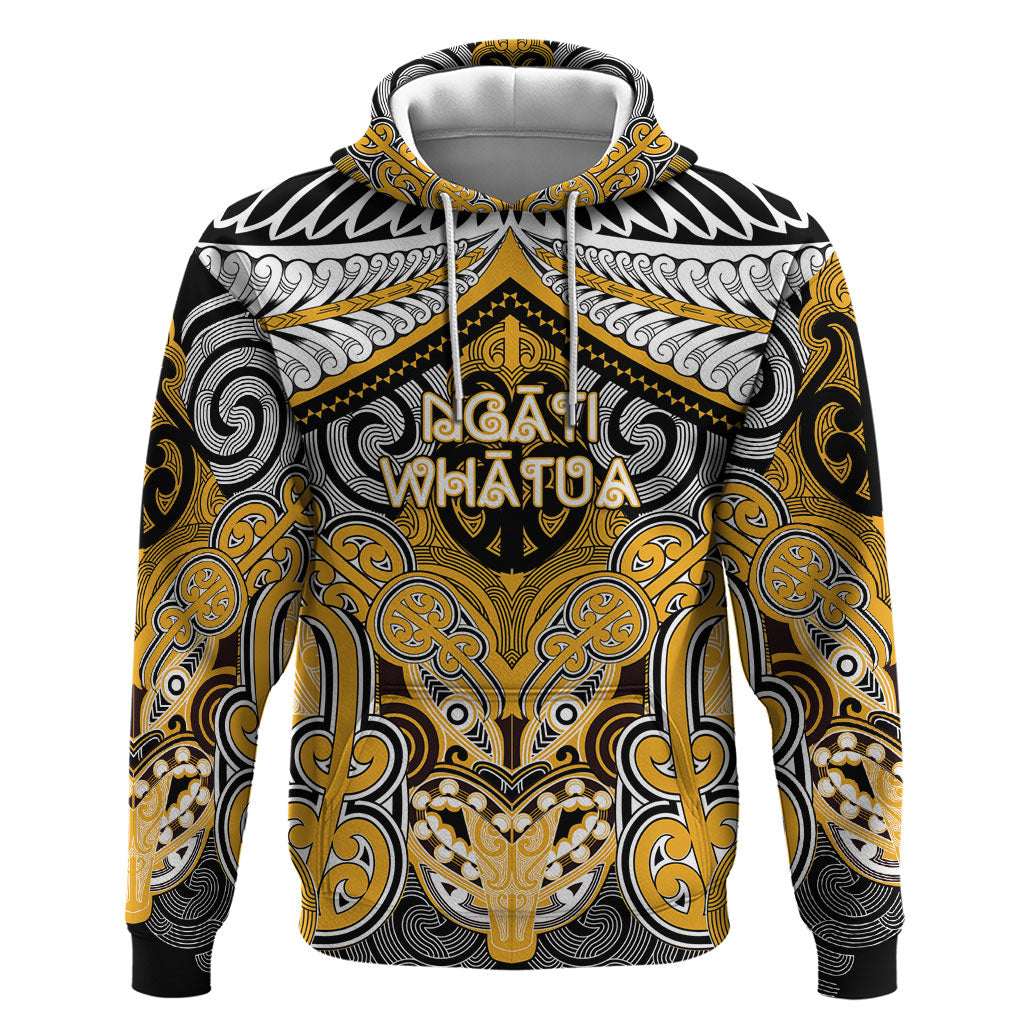 Aotearoa Iwi Ngati Whatua Personalised Zip Hoodie Maori Kowhaiwhai Pattern