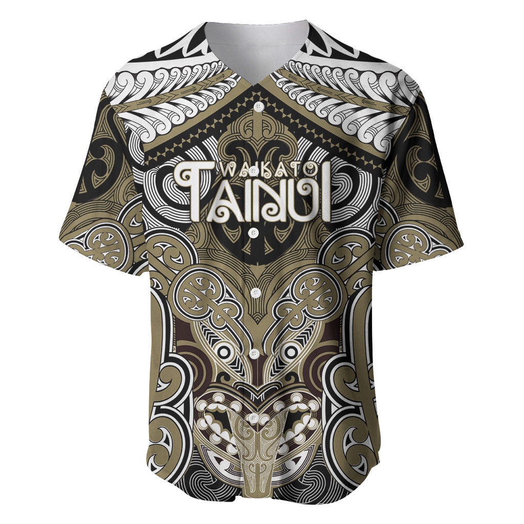 Aotearoa Iwi Waikato Tainui Personalised Baseball Jersey Maori Kowhaiwhai Pattern