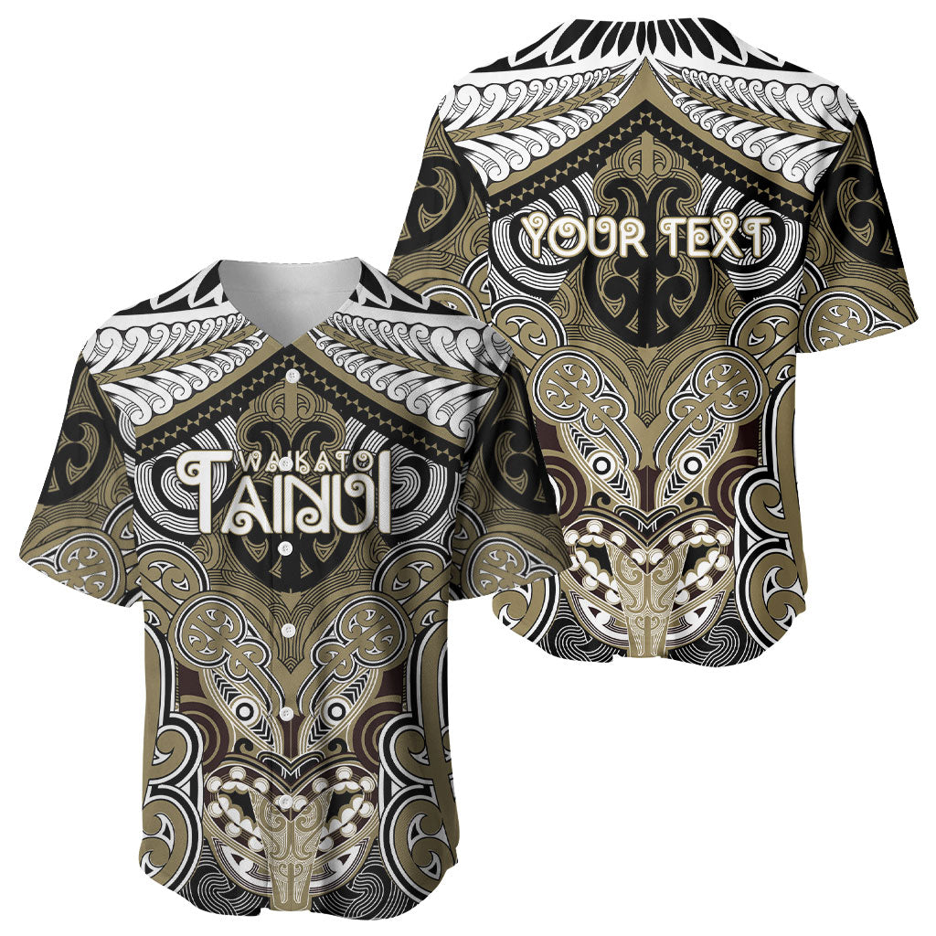 Aotearoa Iwi Waikato Tainui Personalised Baseball Jersey Maori Kowhaiwhai Pattern